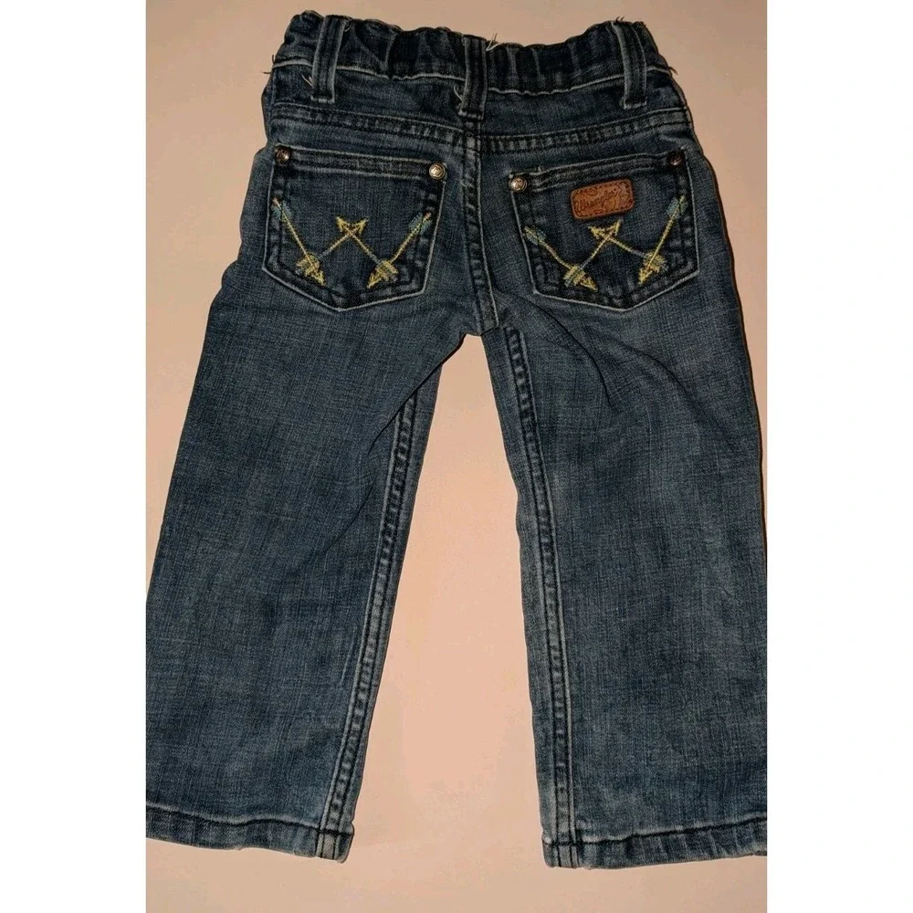 Wrangler Girls 2T Purple Shirt western country cowgirl Jeans outfit pearl snap‎